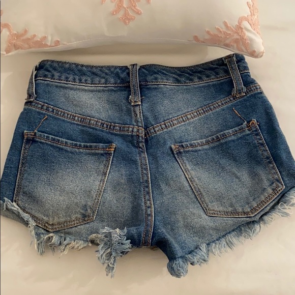 Mossimo Denim Distressed High Rise Shorts - Picture 3 of 4